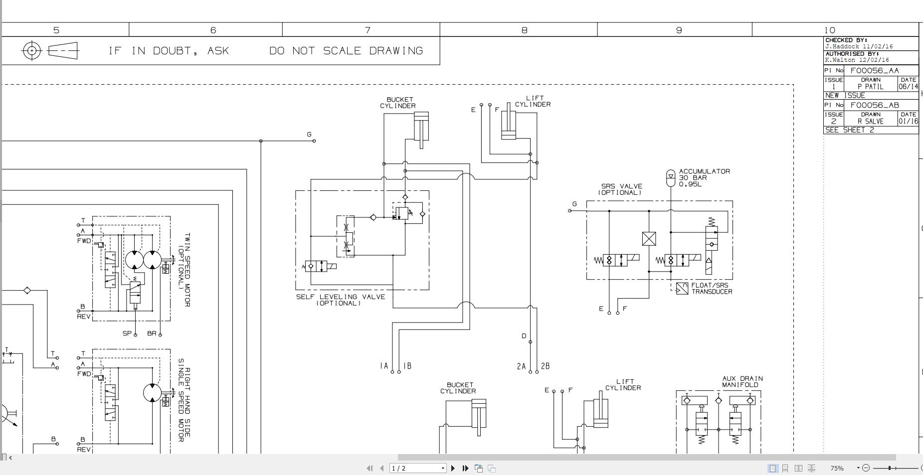 JCB Loader 280 T4F GE0 2013 2017 Electrical and Hydraulic Diagram (2)