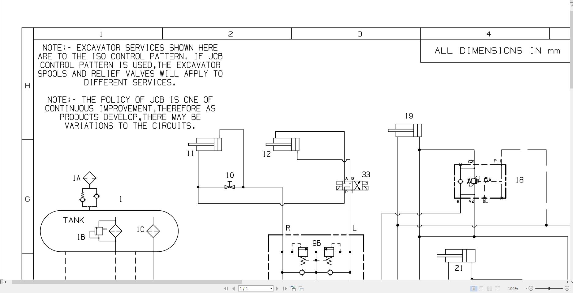 JCB Loader 2CX T3 2011 2015 Hydraulic Diagram (2)