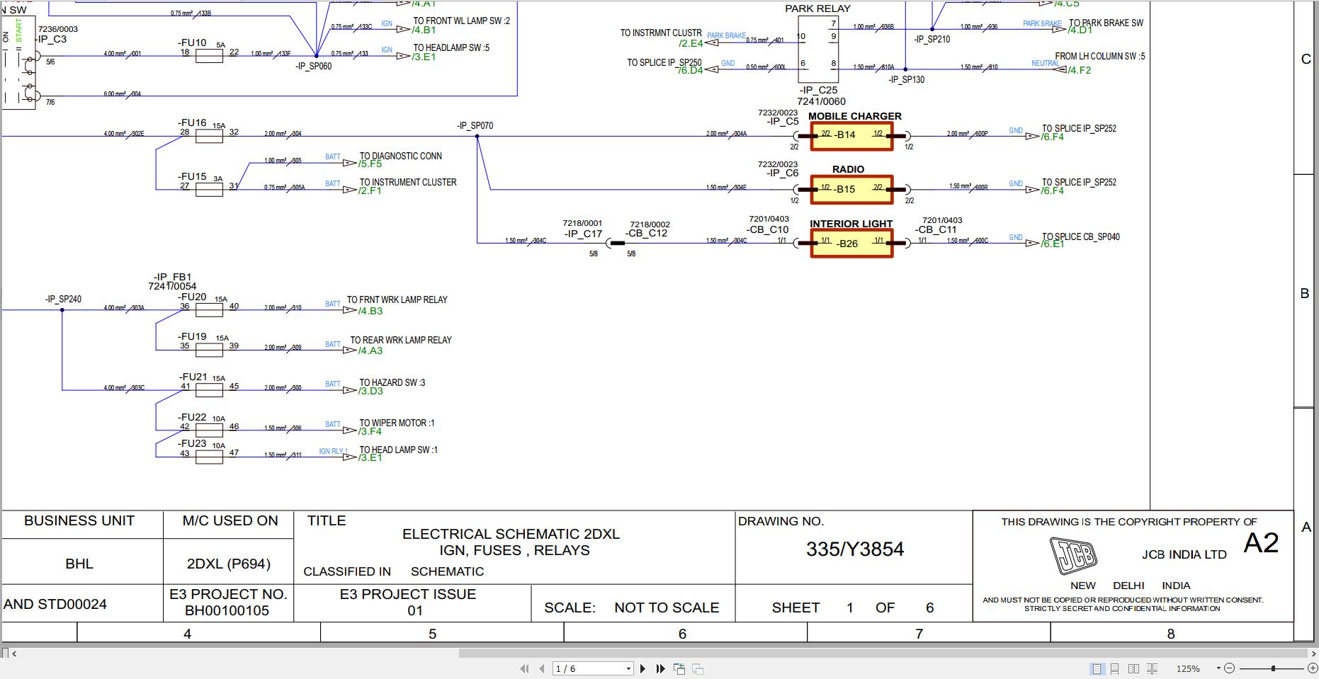 JCB Loader 2DX BS3 HAR 2010 2025 Electrical Diagram (1)