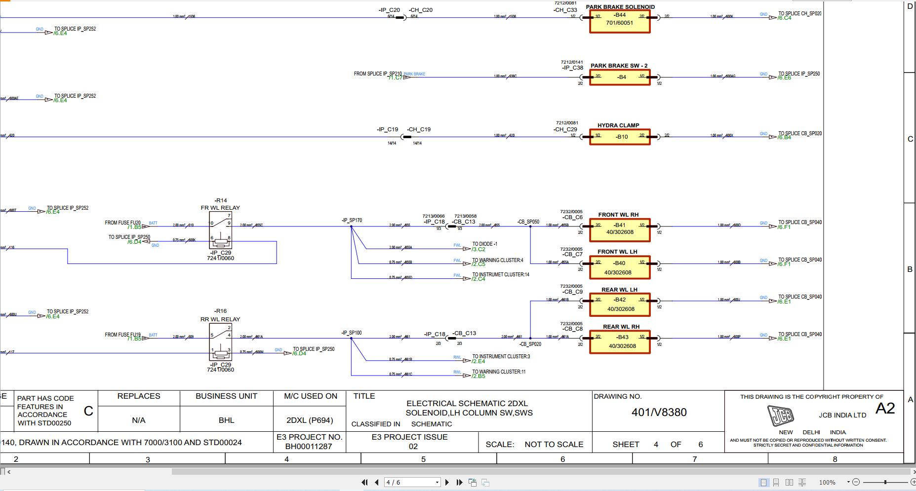 JCB Loader 2DX BS3 HAR 2010 2025 Electrical Diagram (2)