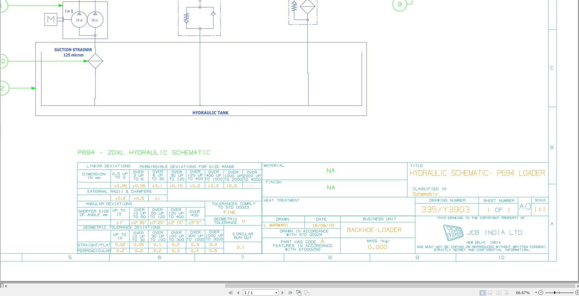 JCB Loader 2DXL BS3 HAR Electrical and Hydraulic Diagram (2)