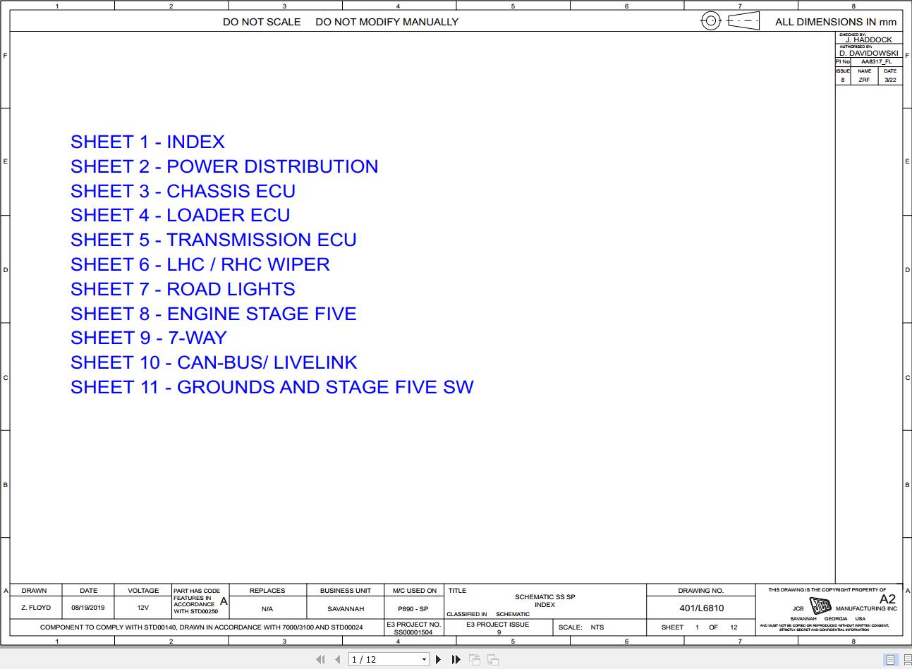 JCB Loader 2TS 7T STV GE0 2020 Electrical and Hydraulic Diagram (1)