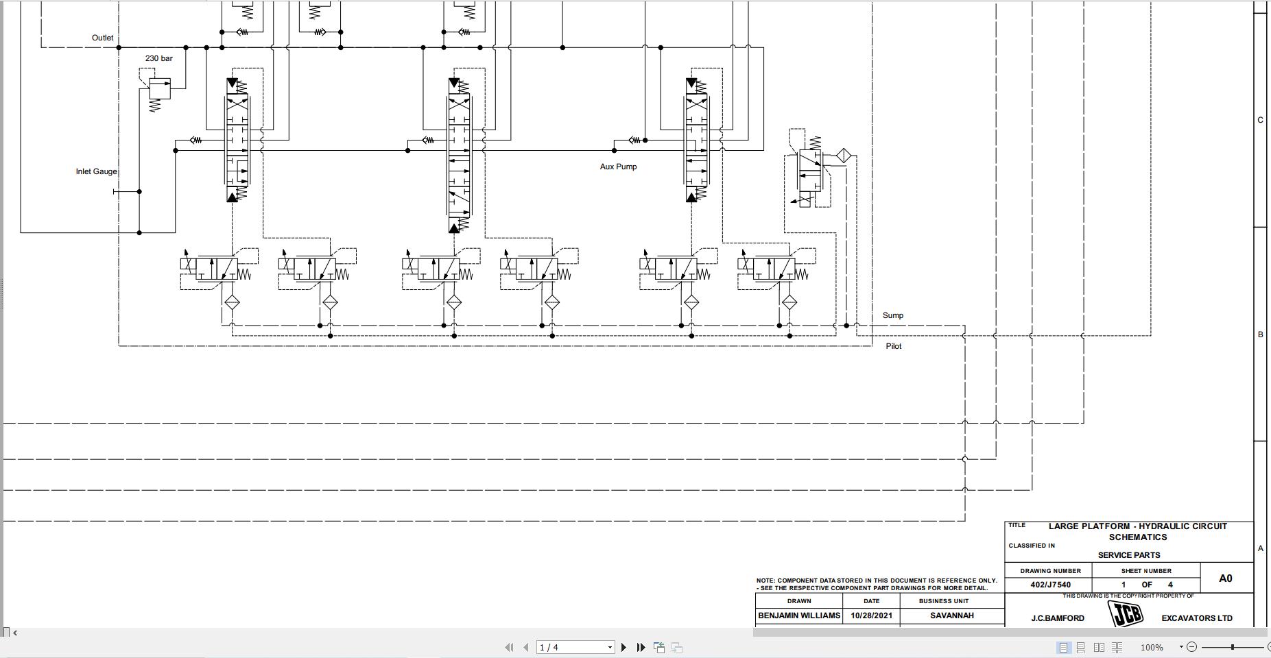 JCB Loader 300 ROW T3 GE0 2021 Electrical and Hydraulic Diagram (3)