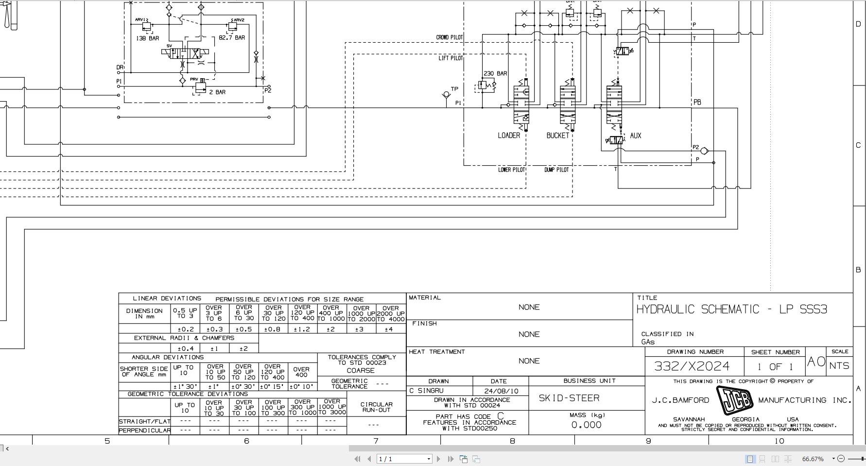 JCB Loader 300 T3 GE0 2011 2020 Electrical and Hydraulic Diagram (2)