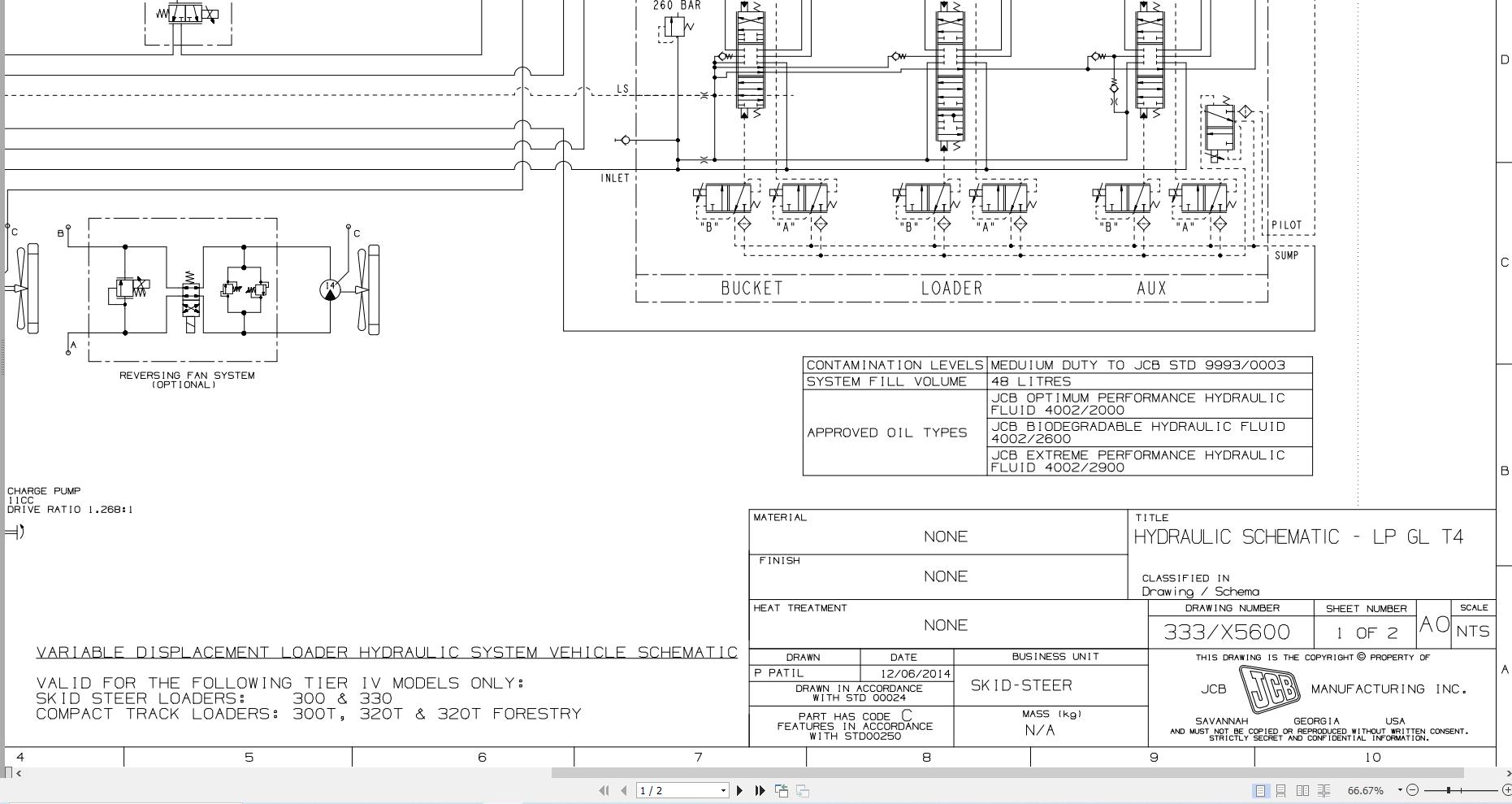 JCB Loader 300 T4F GE0 2013 2021 Electrical and Hydraulic Diagram (2)