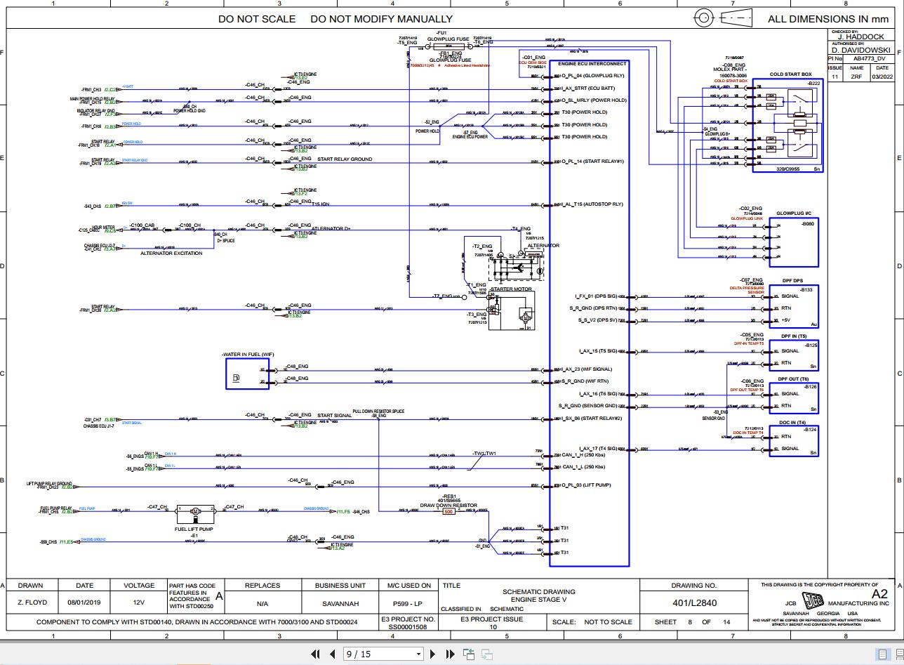 JCB Loader 300T ROW T3 GE0 2021 2025 Electrical and Hydraulic Diagram (2)