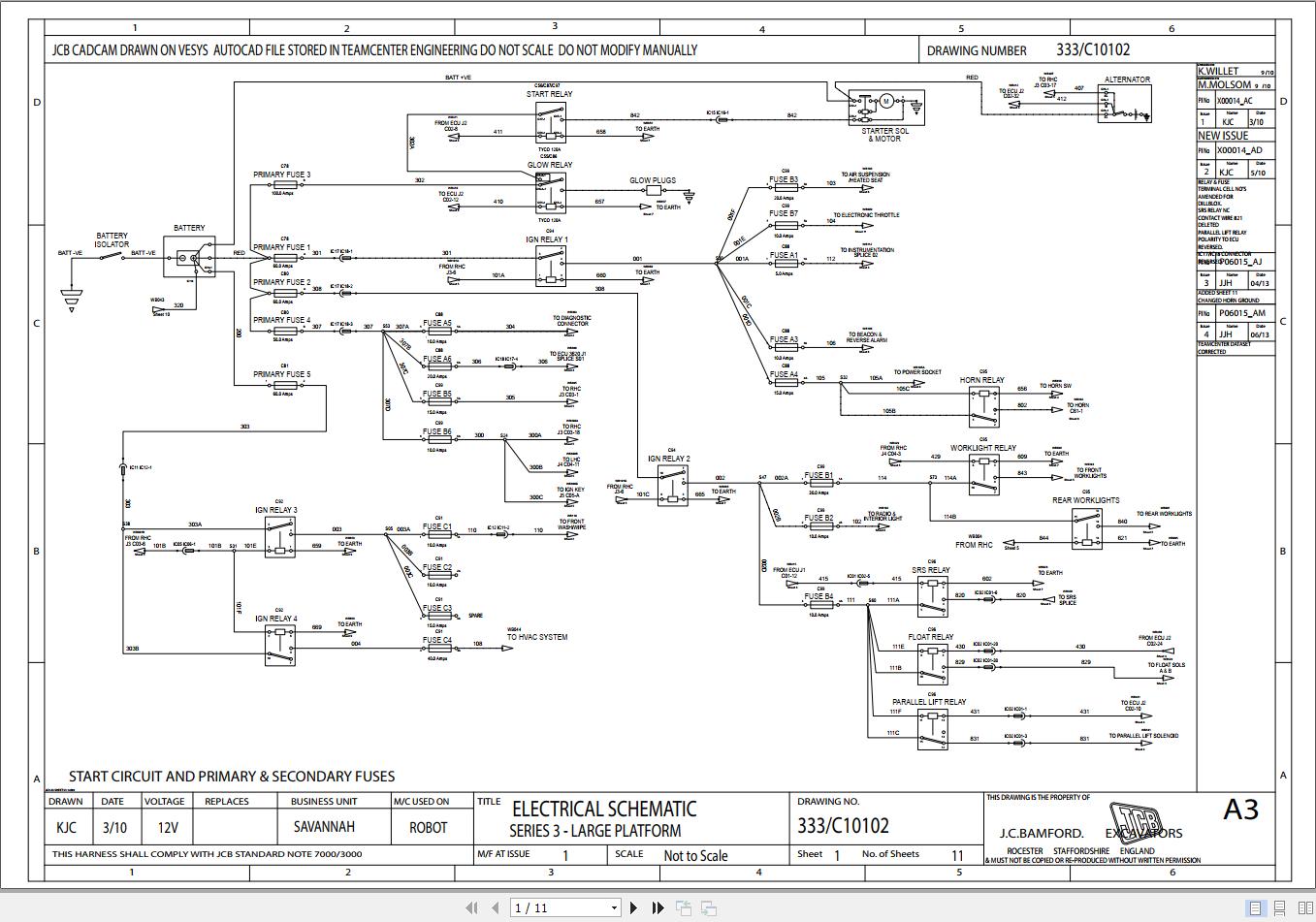 JCB Loader 320T T3 GE0 2011 2017 Electrical and Hydraulic Diagram (1)