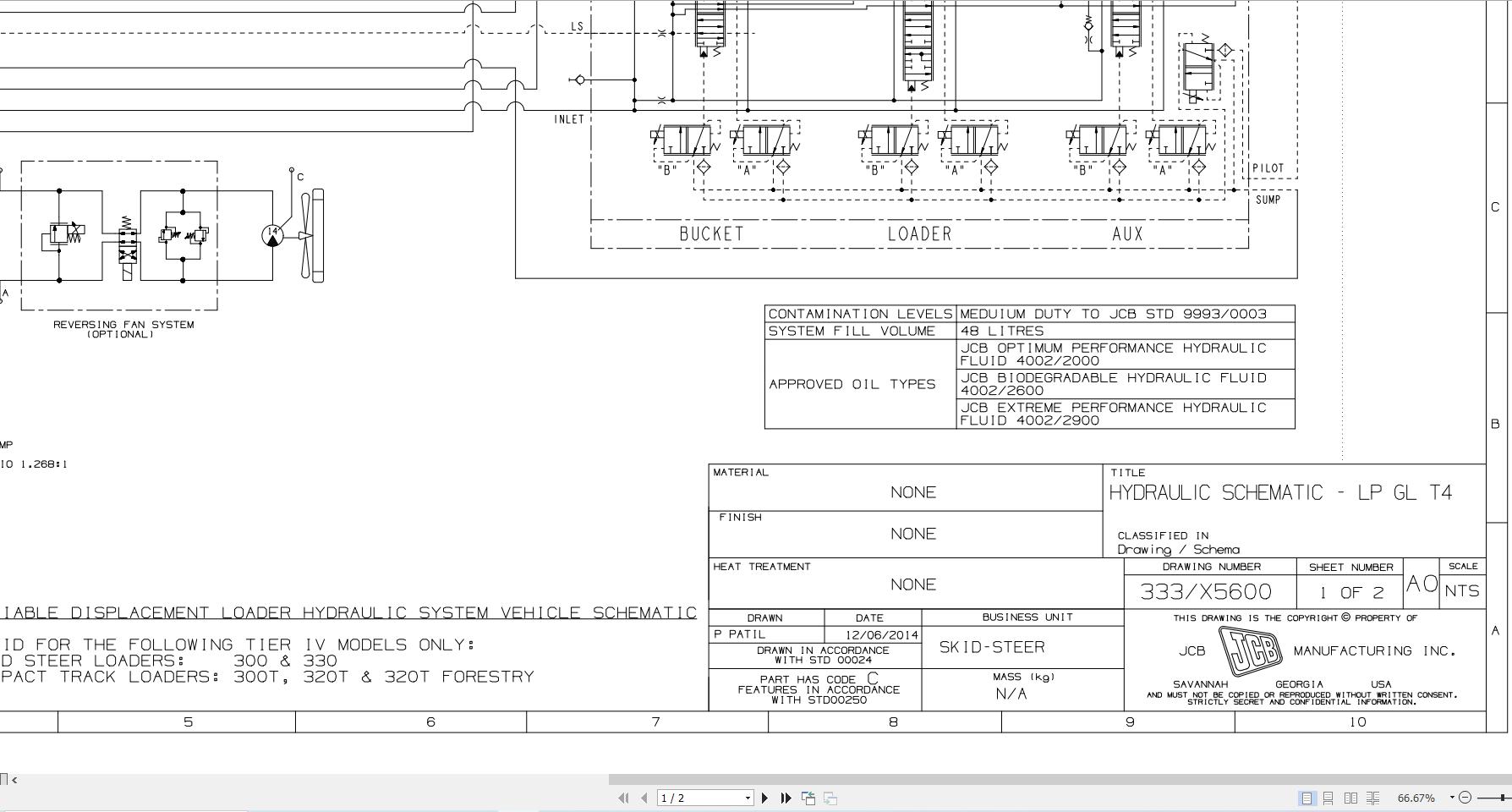 JCB Loader 330 T3 GE0 2011 2018 Electrical and Hydraulic Diagram (2)