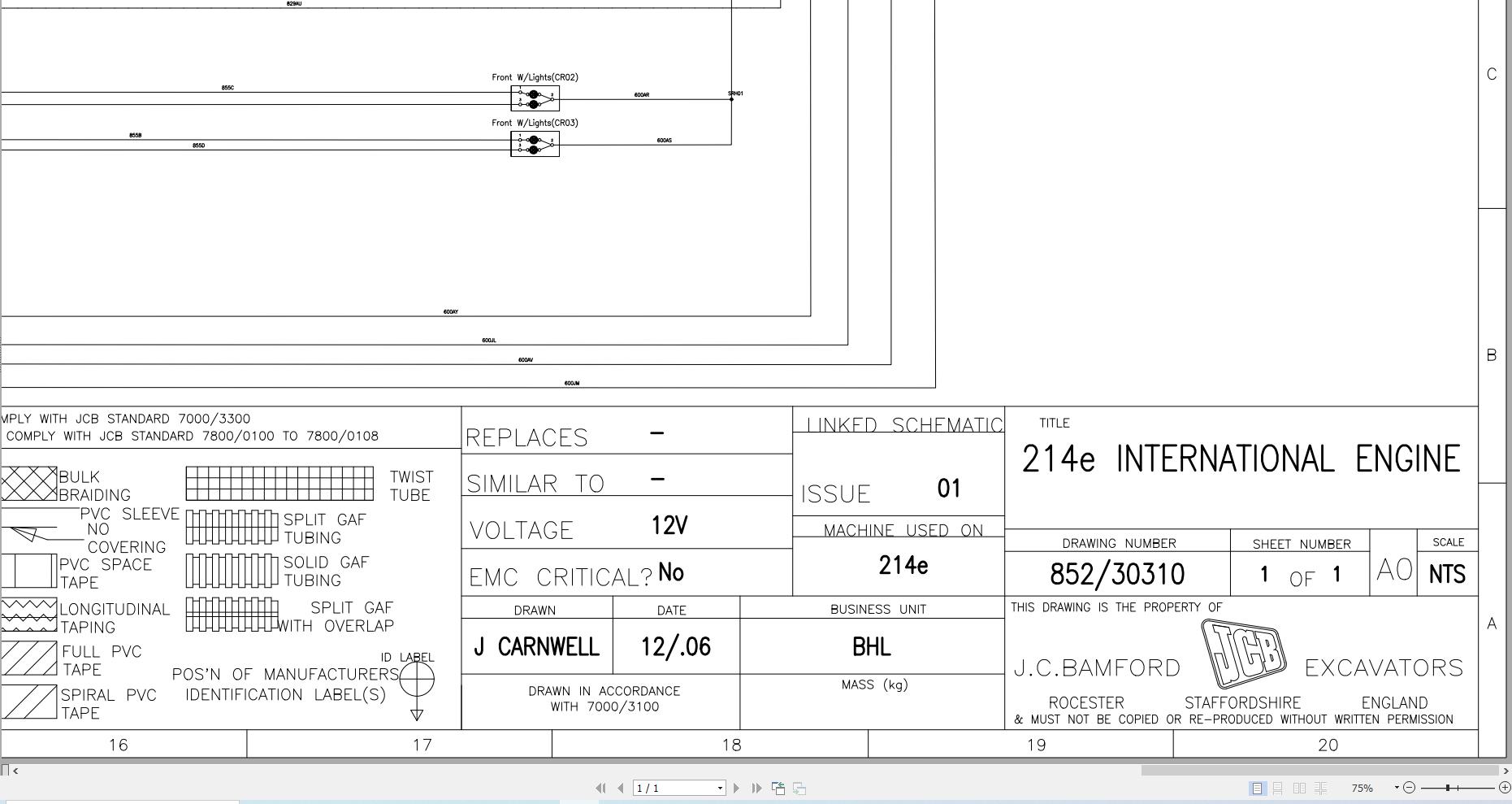 JCB Loader 3C T2 9B9 2006 2013 Electrical Diagram (1)
