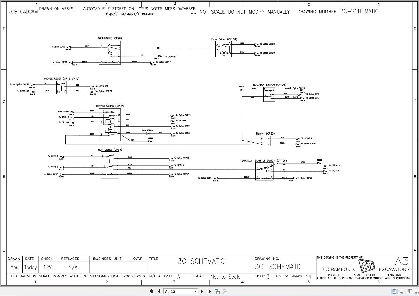 JCB Loader 3C T2 JCB 2006 2014 Electrical Diagram (2)