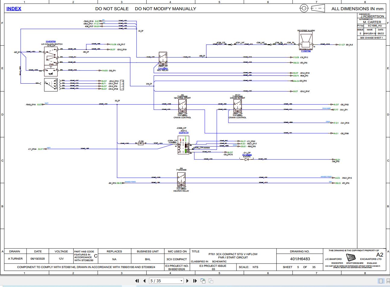 JCB Loader 3CX Compact STV 2020 2025 Electrical and Hydraulic Diagram (2)