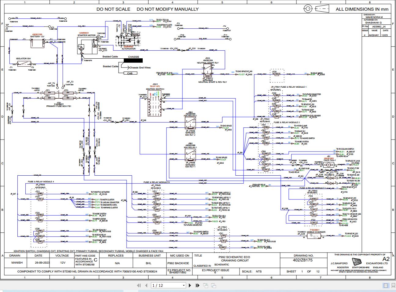 JCB Loader 3CX ECO T2 HAR 2023 2025 Electrical and Hydraulic Diagram (1)