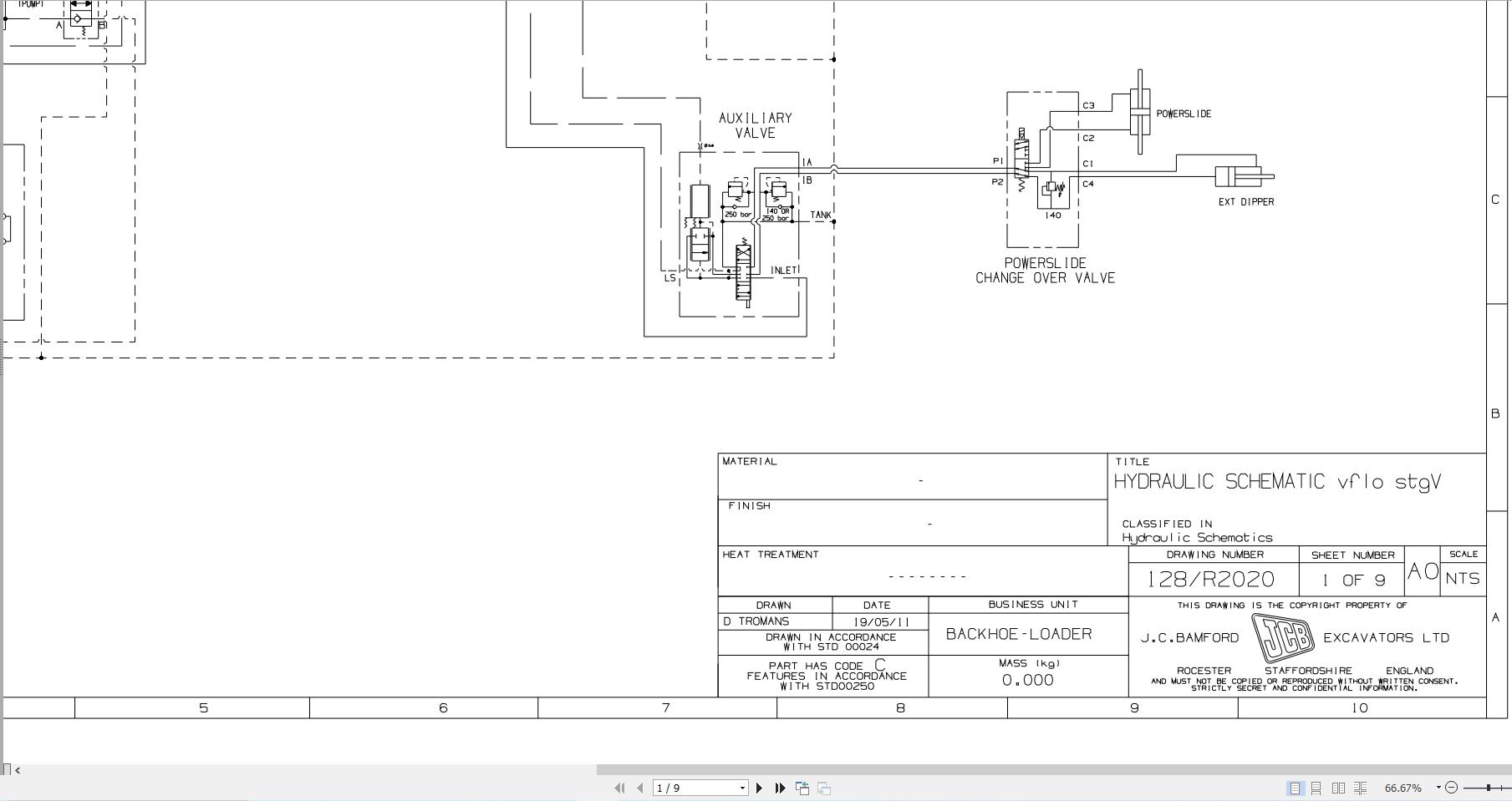 JCB Loader 3CX Manual Controls STV 2021 2025 Electrical and Hydraulic Diagram (3)