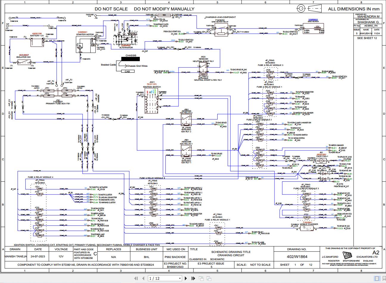 JCB Loader 3CX PLUS T3 HAR 2023 2025 Electrical and Hydraulic Diagram (1)