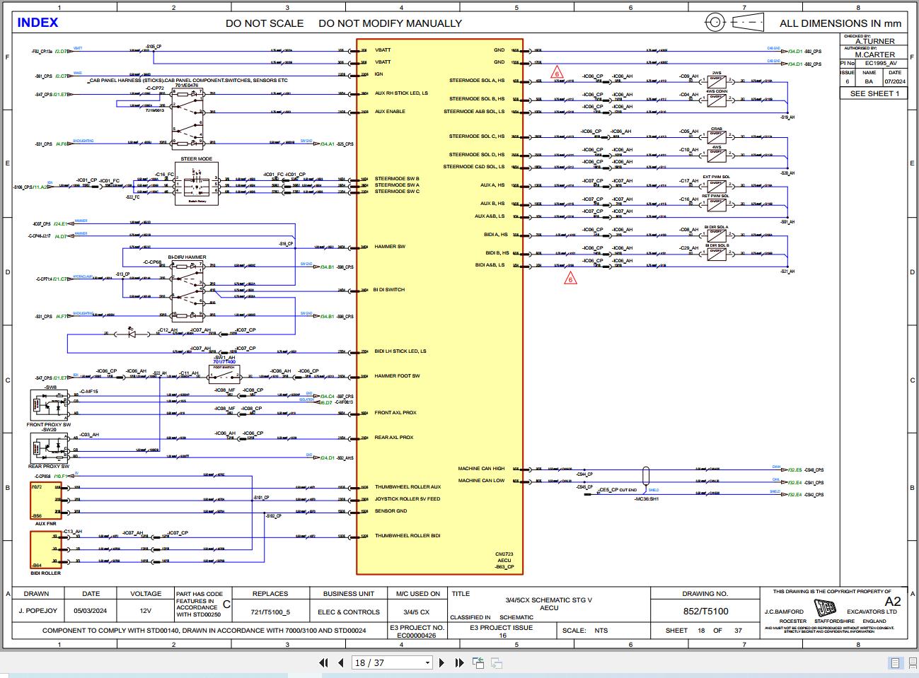 JCB Loader 3CX Servo Controls STV 2021 2025 Electrical and Hydraulic Diagram (2)