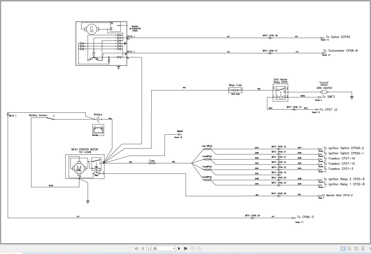 JCB Loader 3CX T2 M0S3CX4 2018 Electrical and Hydraulic Diagram (2)