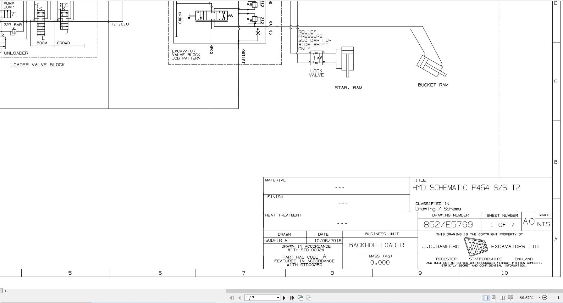JCB Loader 3CX T2 M0S3CXT 2018 Electrical and Hydraulic Diagram (2)
