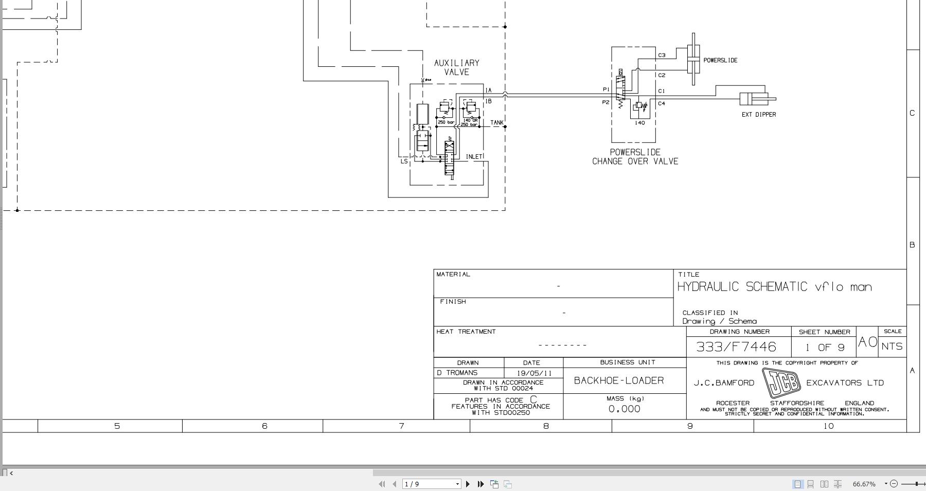 JCB Loader 3CX T2 MCW3CX4 2019 2022 Electrical and Hydraulic Diagram (1)