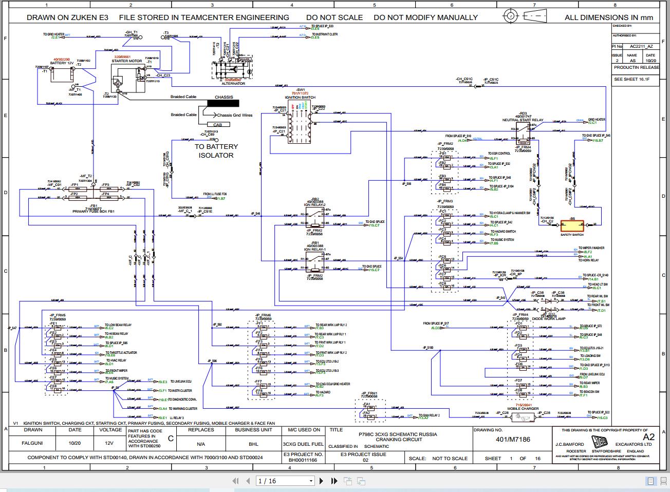 JCB Loader 3CX T2 MCW3CXT 2019 2022 Electrical and Hydraulic Diagram (1)