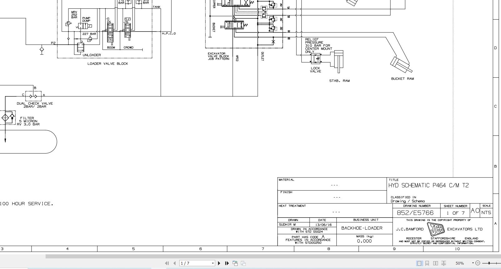 JCB Loader 3CX T2 MCW3CXT 2019 2022 Electrical and Hydraulic Diagram (2)