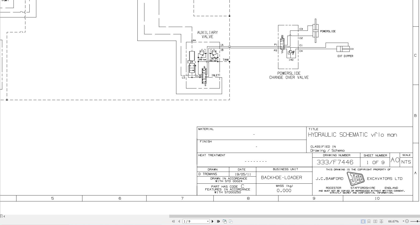 JCB Loader 3CX T3 JCB 2005 2025 Electrical and Hydraulic Diagram (1)