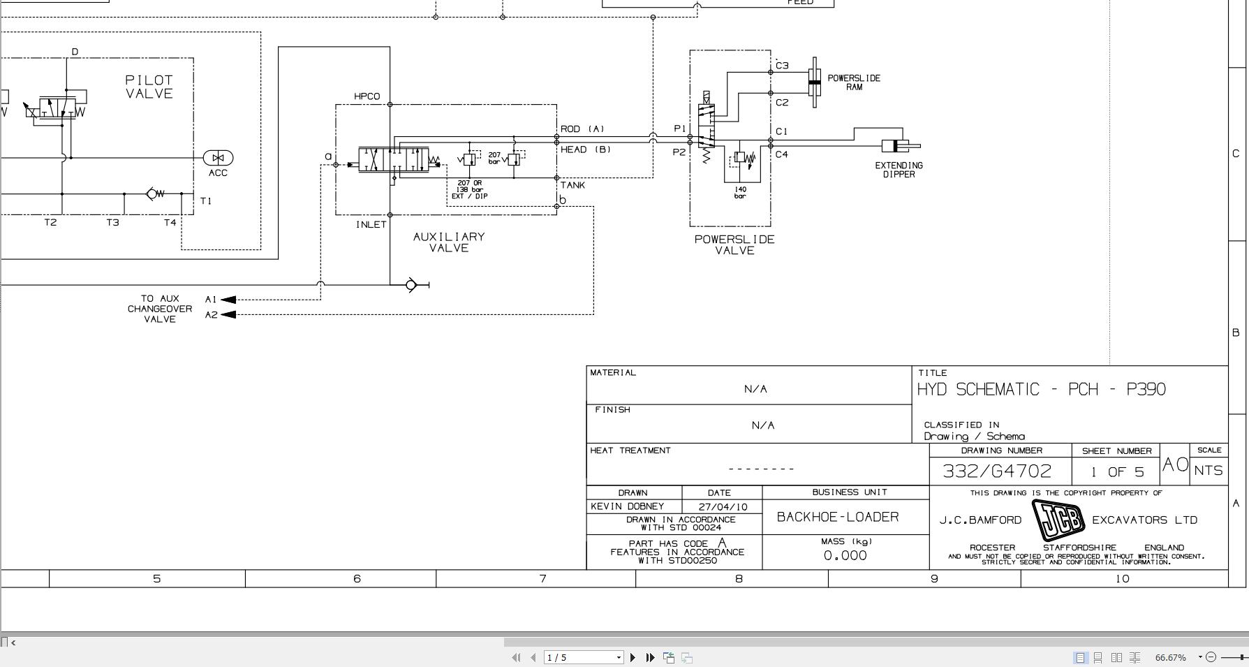 JCB Loader 3CX T4i JCB 2005 2021 Electrical and Hydraulic Diagram (2)
