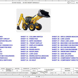JCB Loader 3CX seat mounted controls STV 2024 2025 Electrical and Hydraulic Diagram (1)