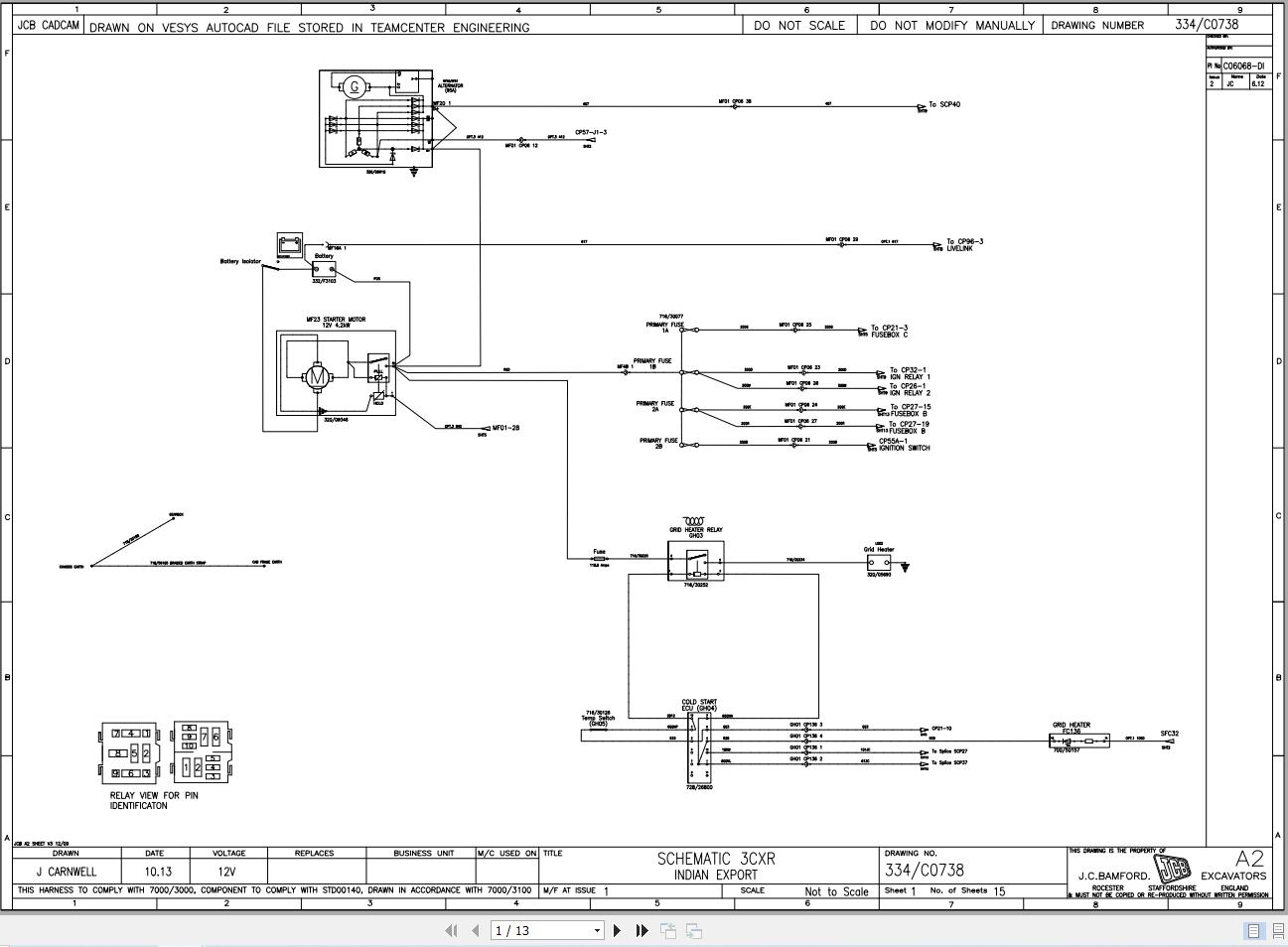 JCB Loader 3CXG T2 HAR 2014 2024 Electrical and Hydraulic Diagram (1)