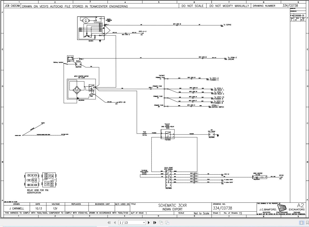 JCB Loader 3CXG T3 HAR 2015 2021 Electrical and Hydraulic Diagram (1)