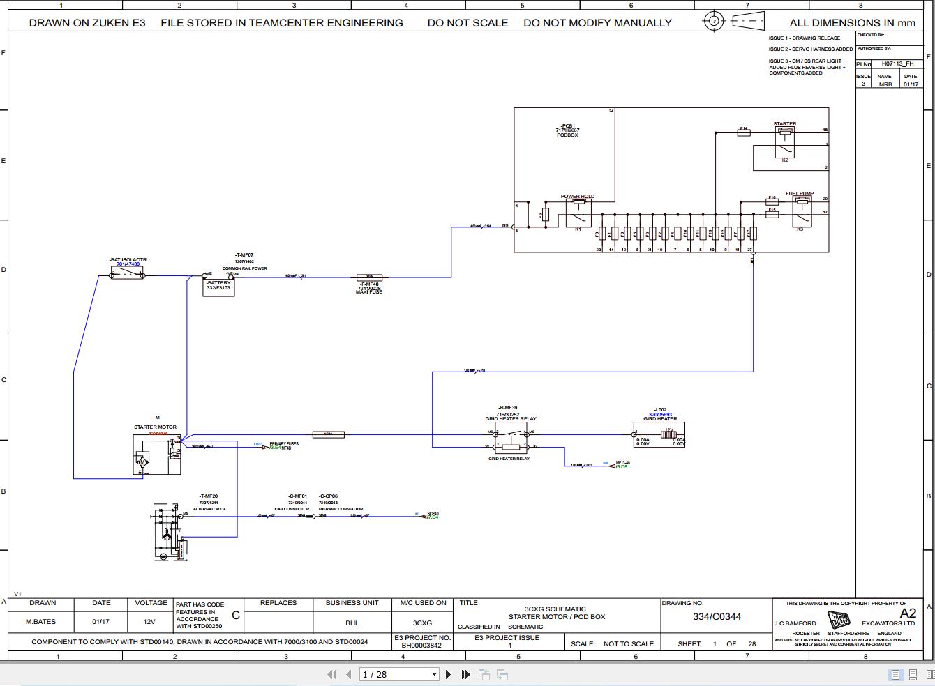 JCB Loader 3CXG T4F HAR 2014 Electrical Diagram (1)