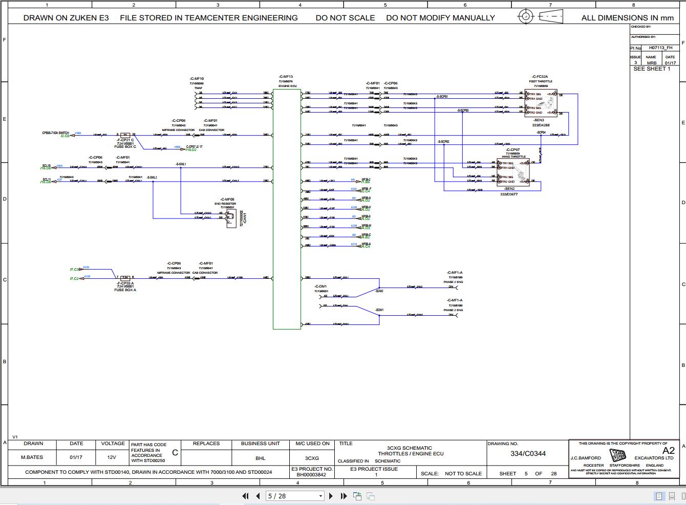 JCB Loader 3CXG T4F HAR 2014 Electrical Diagram (2)