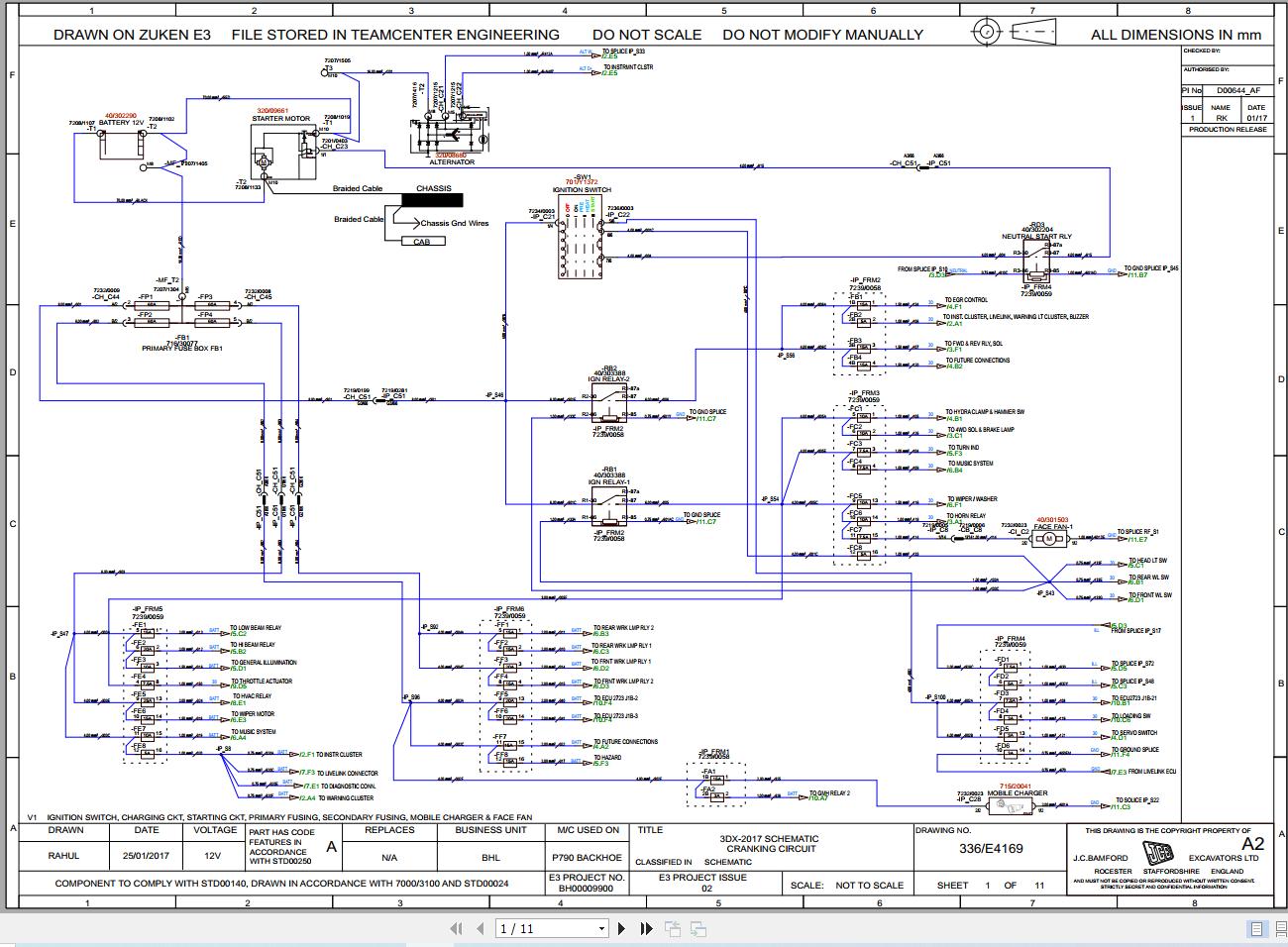 JCB Loader 3DX BSII BSIII 2010 2017 Electrical and Hydraulic Diagram (1)