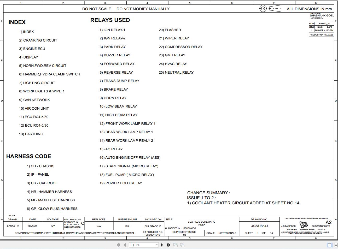 JCB Loader 3DX CEV Stage V 2024 2025 Electrical Diagram (1)