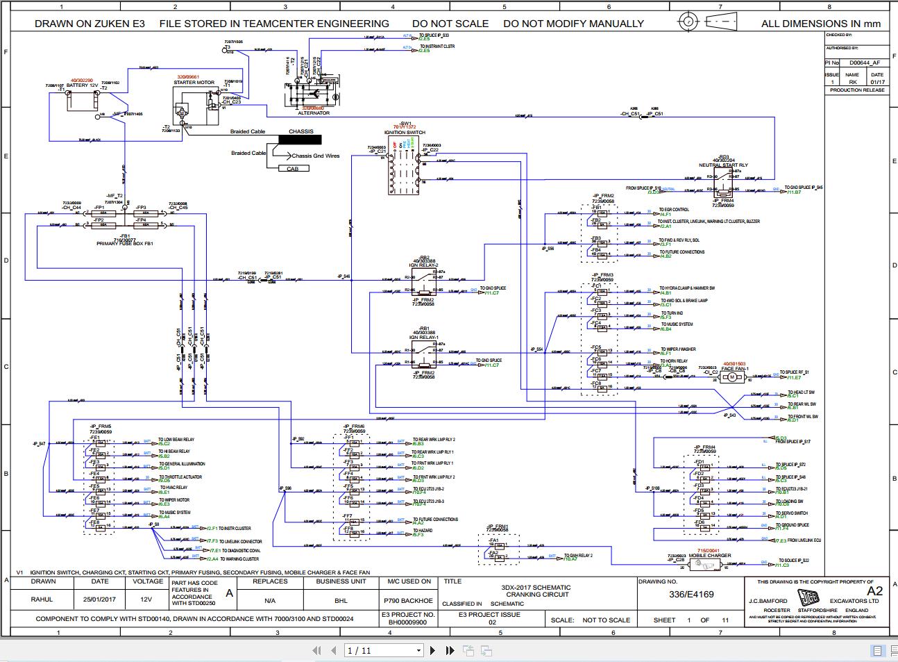 JCB Loader 3DX PLUS BSIII 1970 2025 Electrical and Hydraulic Diagram (1)