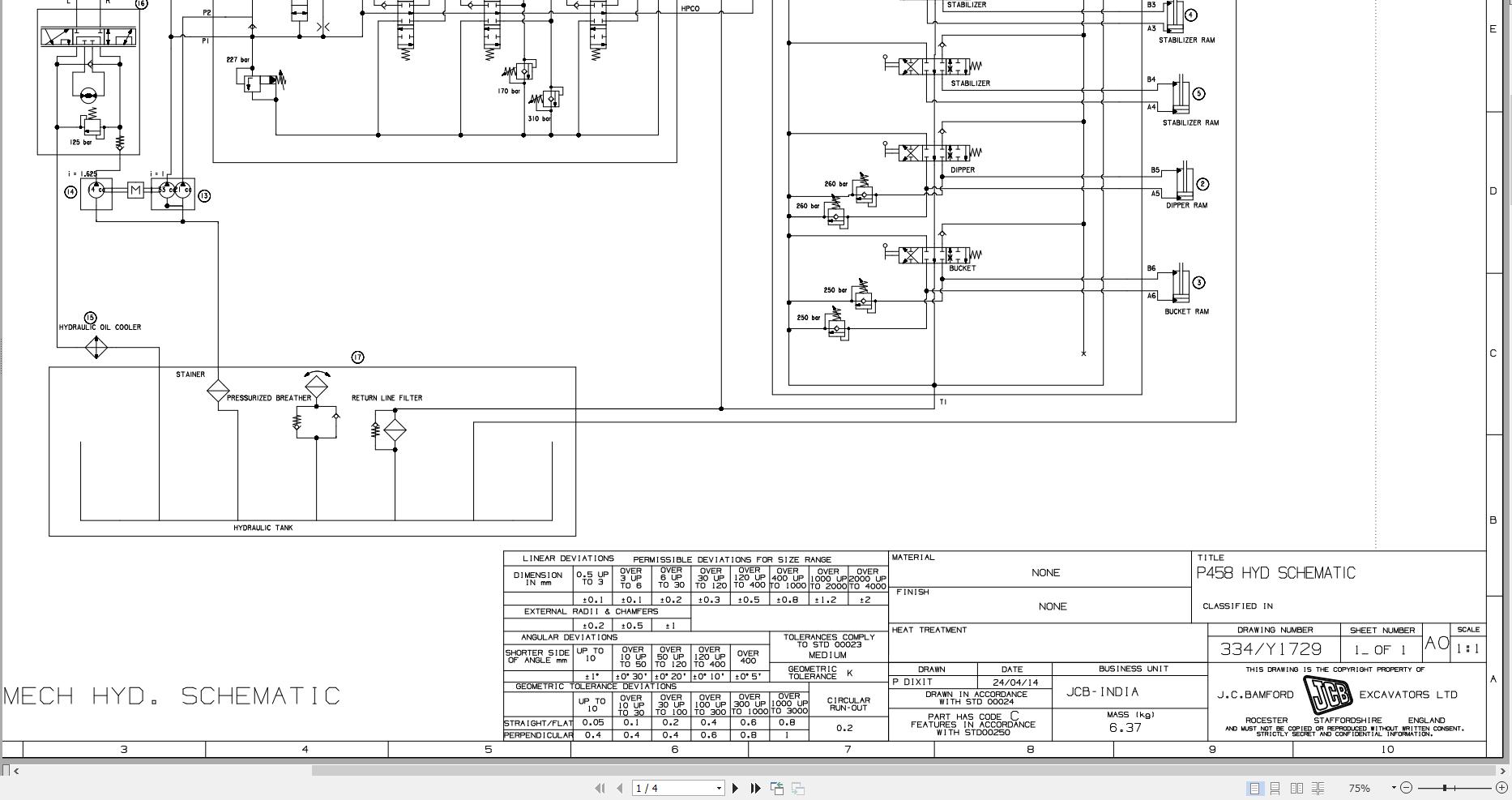 JCB Loader 3DX PLUS BSIII 1970 2025 Electrical and Hydraulic Diagram (2)