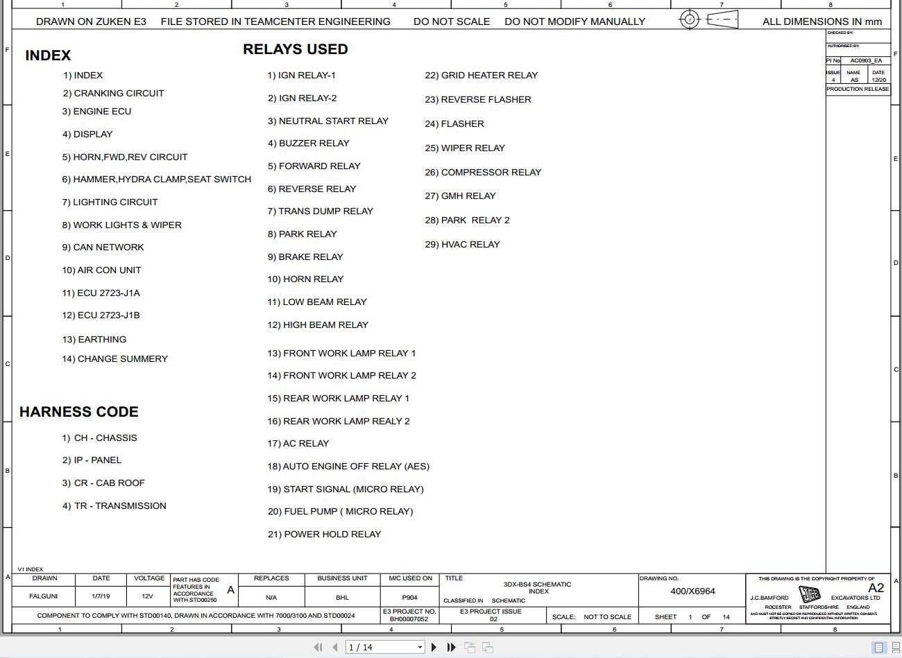 JCB Loader 3DX PLUS CEV Stage IV 2020 2025 Electrical and Hydraulic Diagram (1)