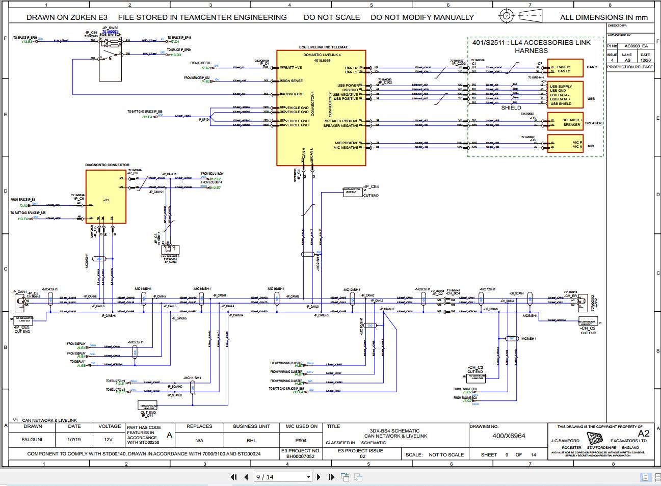 JCB Loader 3DX PLUS CEV Stage IV 2020 2025 Electrical and Hydraulic Diagram (2)