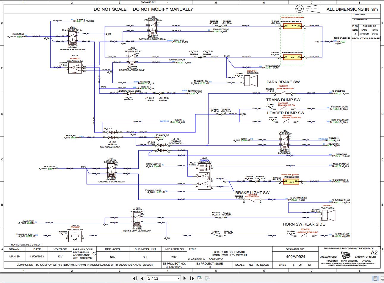 JCB Loader 3DX PLUS CEV Stage V 2022 2025 Electrical and Hydraulic Diagram (2)