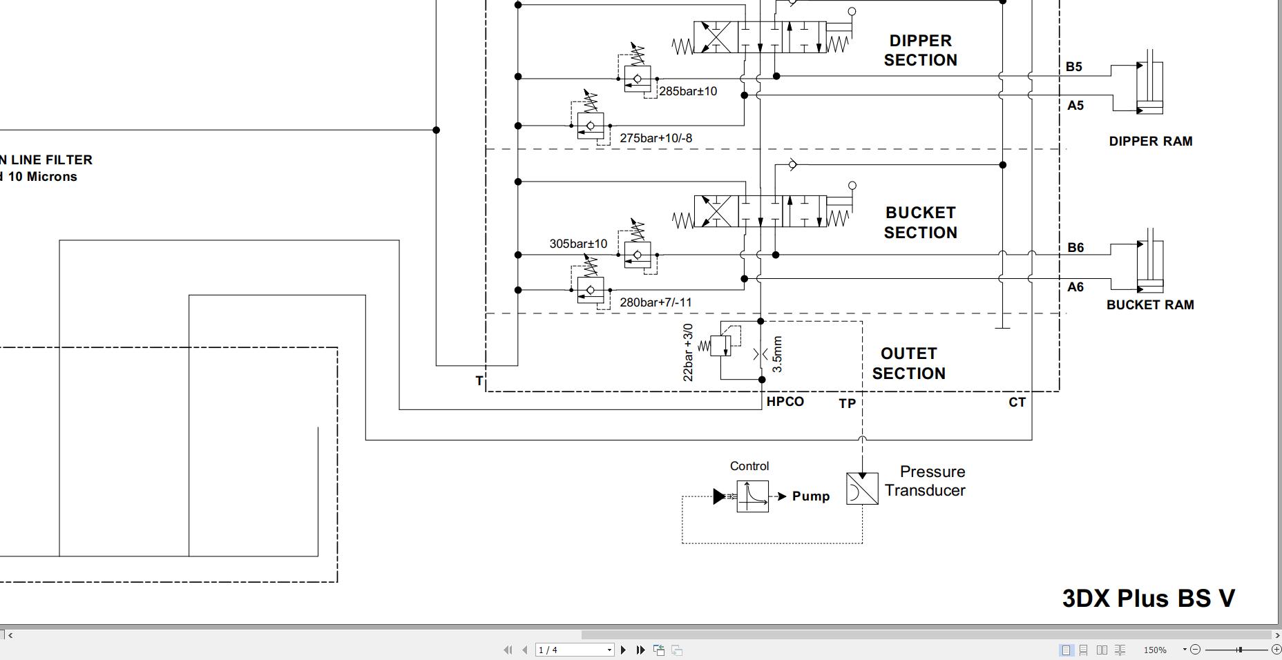 JCB Loader 3DX PLUS CEV Stage V 2022 2025 Electrical and Hydraulic Diagram (3)