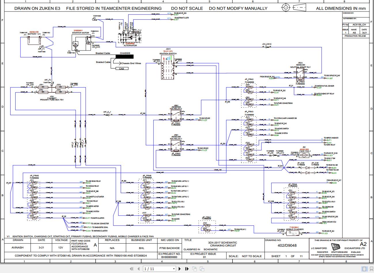 JCB Loader 3DX PRO BSIII 2021 2024 Electrical and Hydraulic Diagram (1)