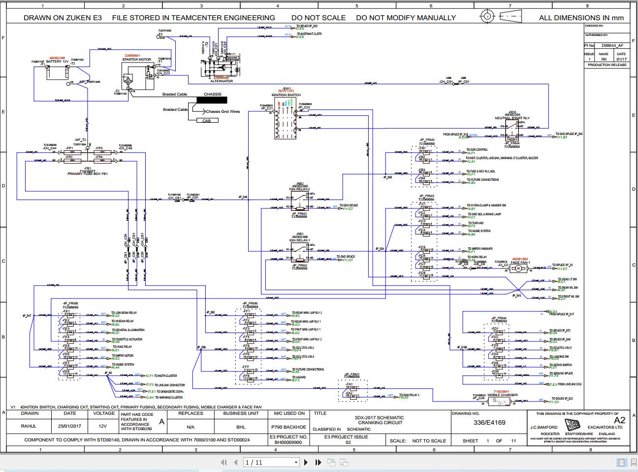 JCB Loader 3DX SUPER BSII BSIII 2014 2017 Electrical and Hydraulic Diagram (1)