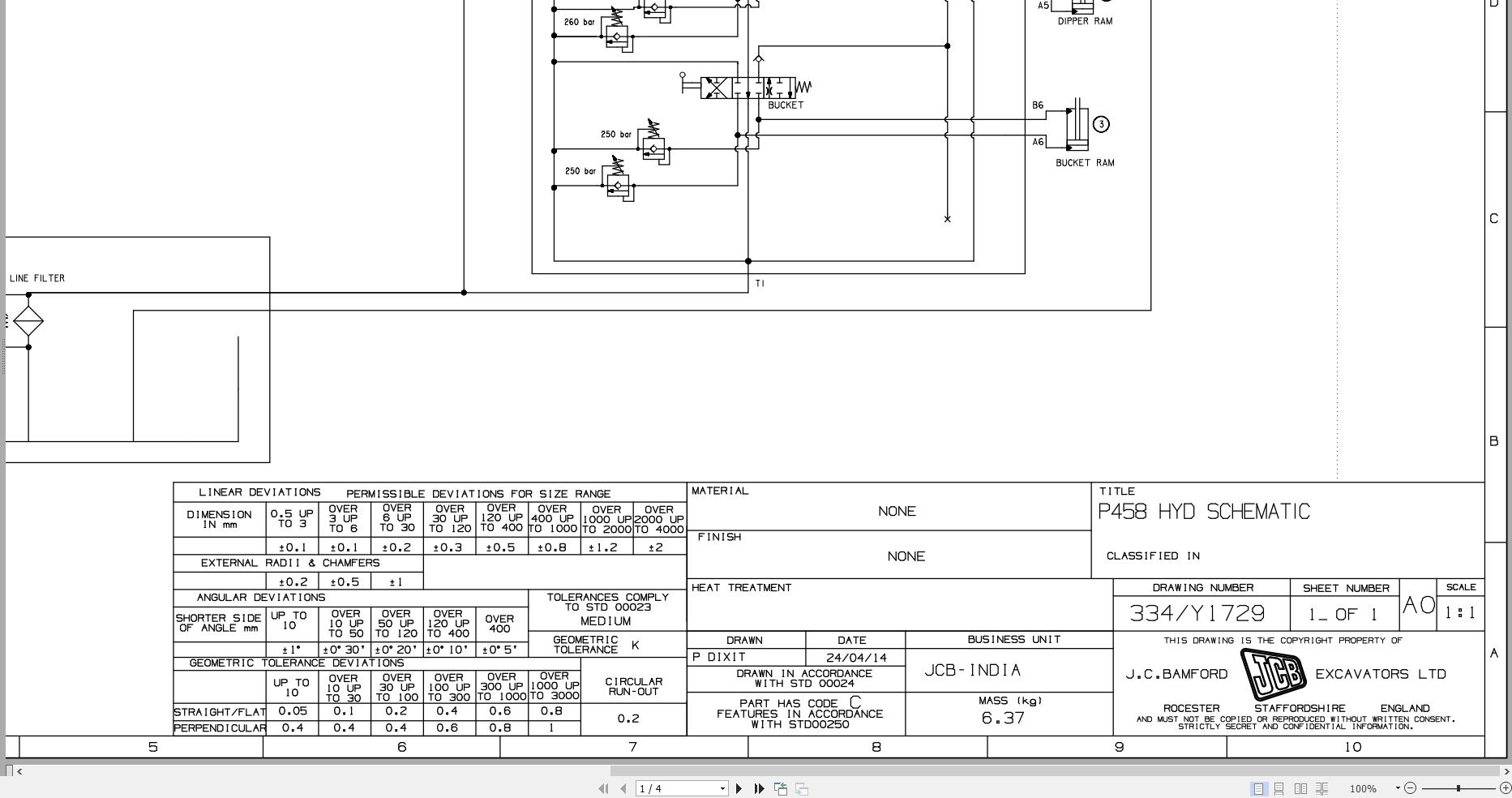 JCB Loader 3DX SUPER BSII BSIII 2014 2017 Electrical and Hydraulic Diagram (2)