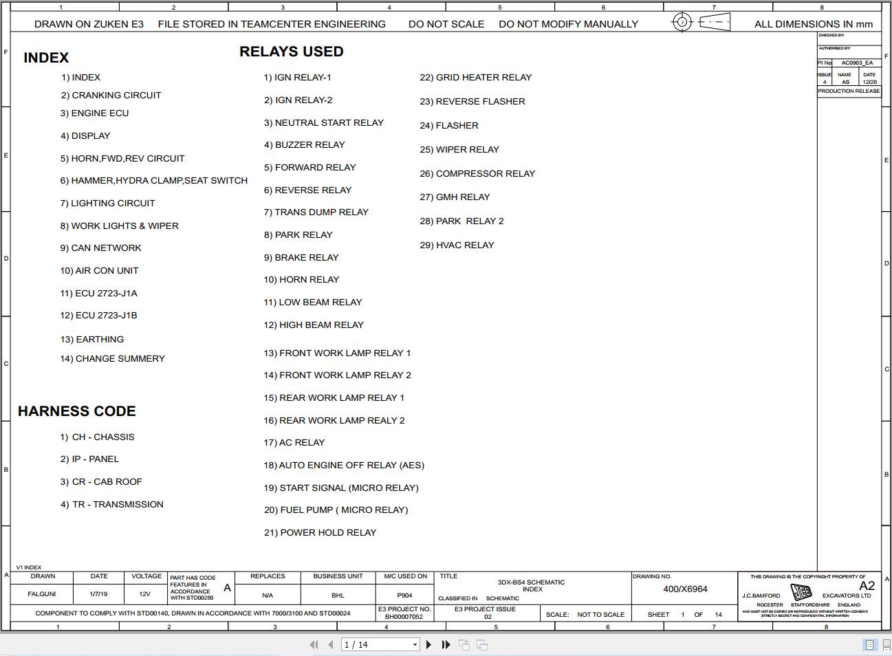 JCB Loader 3DX SUPER CEV Stage IV 2019 2025 Electrical and Hydraulic Diagram (1)
