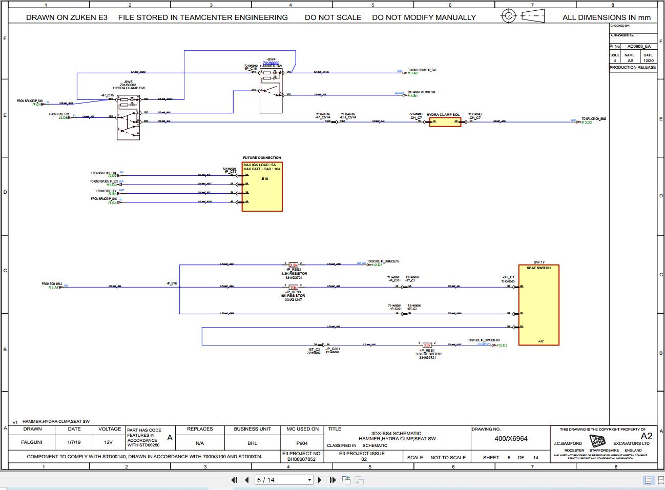 JCB Loader 3DX SUPER CEV Stage IV 2019 2025 Electrical and Hydraulic Diagram (2)