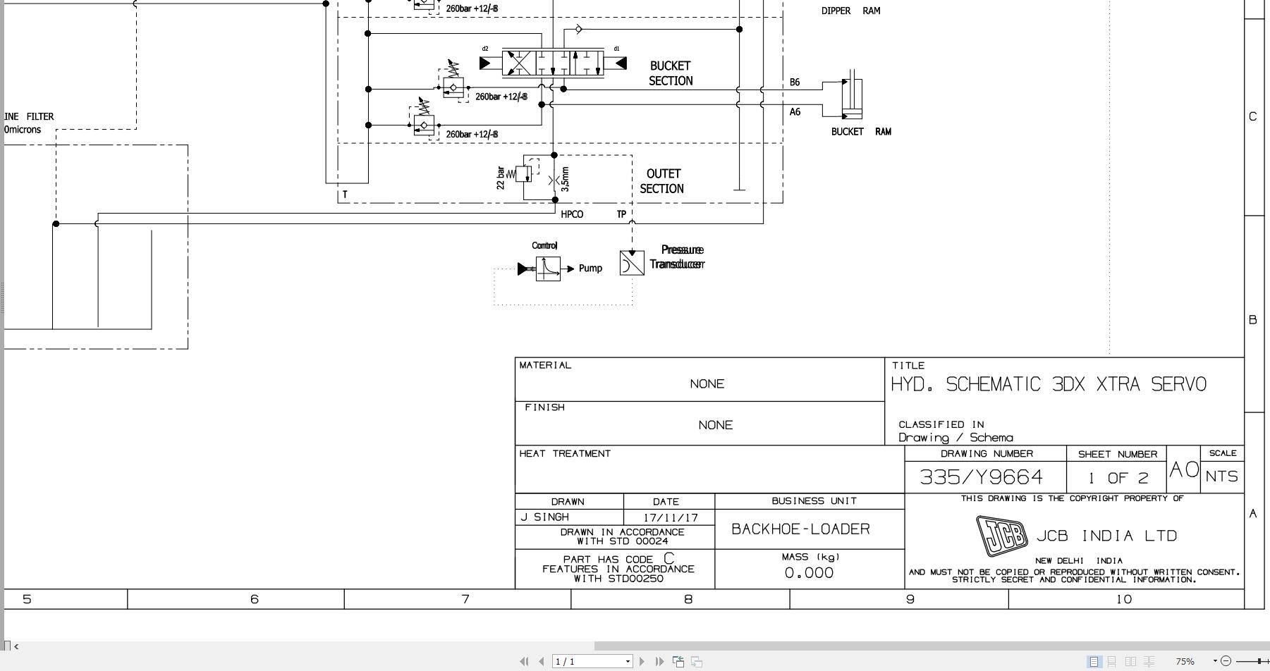JCB Loader 3DX SUPER CEV Stage IV 2019 2025 Electrical and Hydraulic Diagram (3)