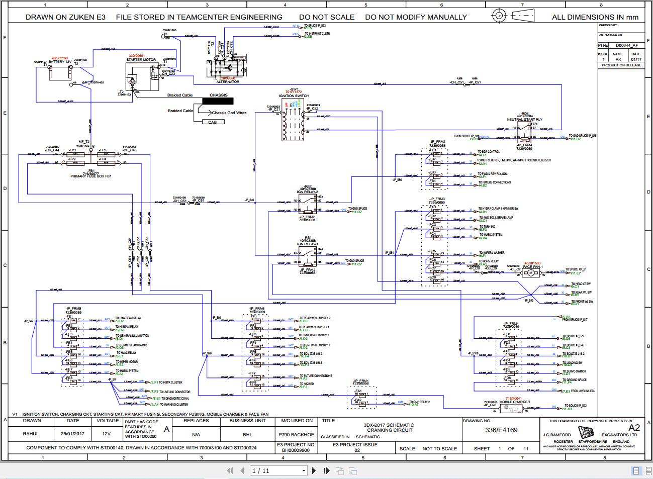JCB Loader 3DX SUPER T2 2018 2020 Electrical and Hydraulic Diagram (1)