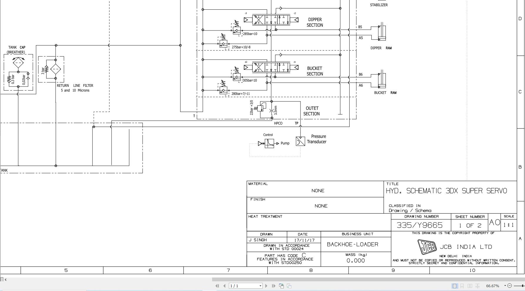 JCB Loader 3DX SUPER T2 2018 2020 Electrical and Hydraulic Diagram (2)
