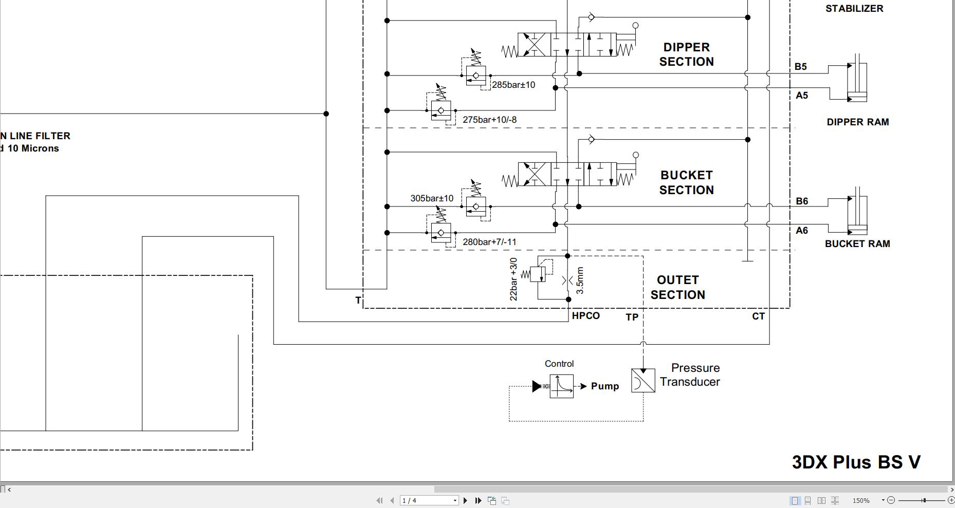 JCB Loader 3DX XTRA CEV Stage V 2023 2025 Electrical and Hydraulic Diagram (3)