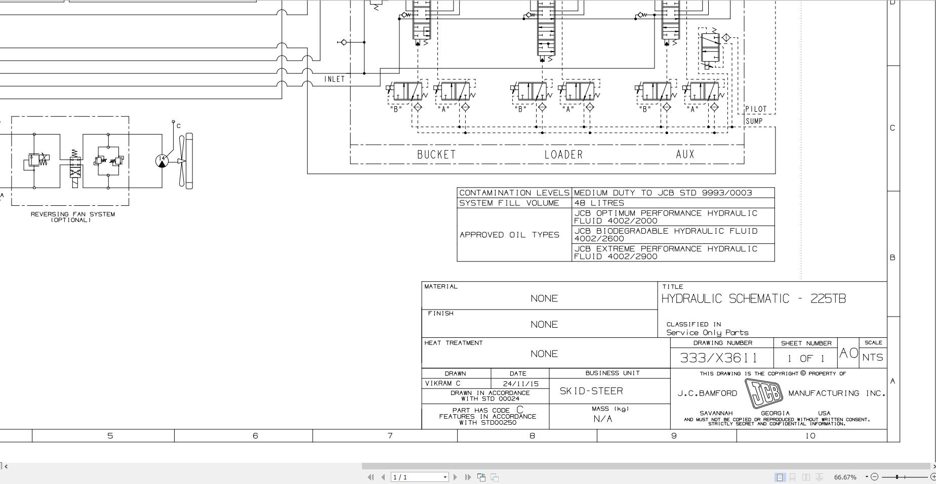 JCB Loader 3TS 8T T4F GE0 2016 2021 Electrical and Hydraulic Diagram (2)