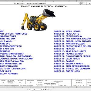 JCB Loader 4CX Manual Controls STV 2021 2025 Electrical and Hydraulic Diagram (1)